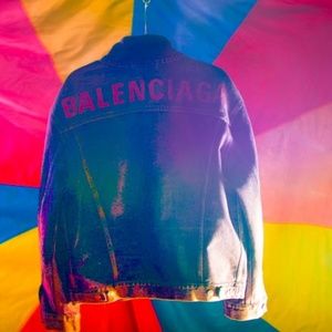 BALENCIAGA logo denim jacket